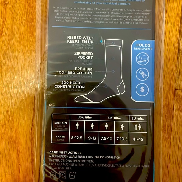 COPY - NWT Pocket socks size large - Picture 5 of 11